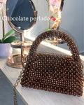 Bolso elegant chocolate perlado