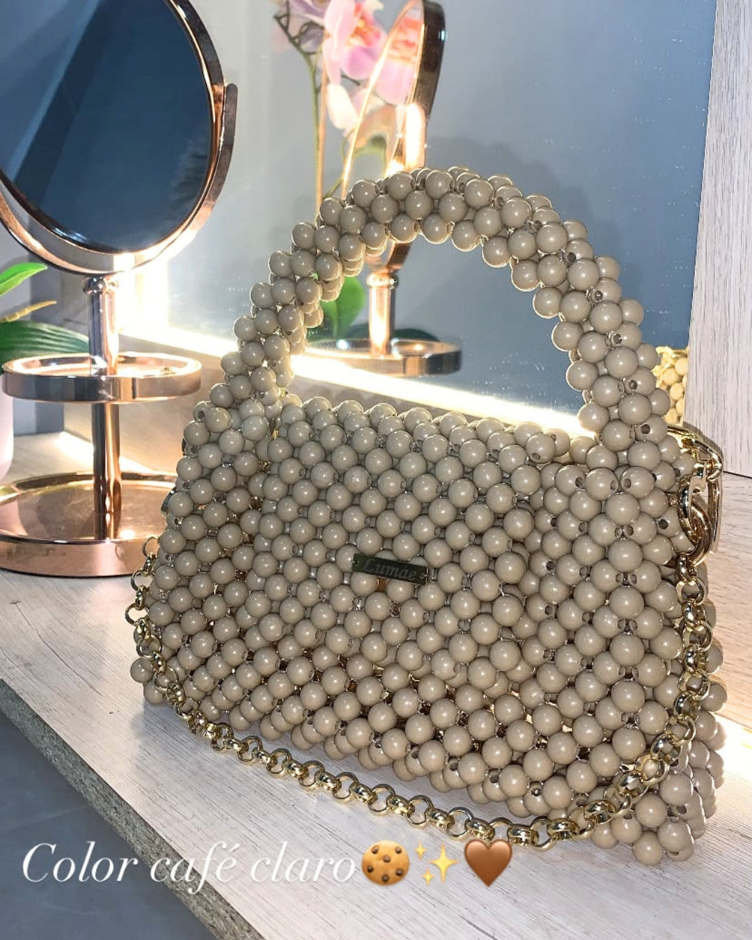 Bolso elegant café claro