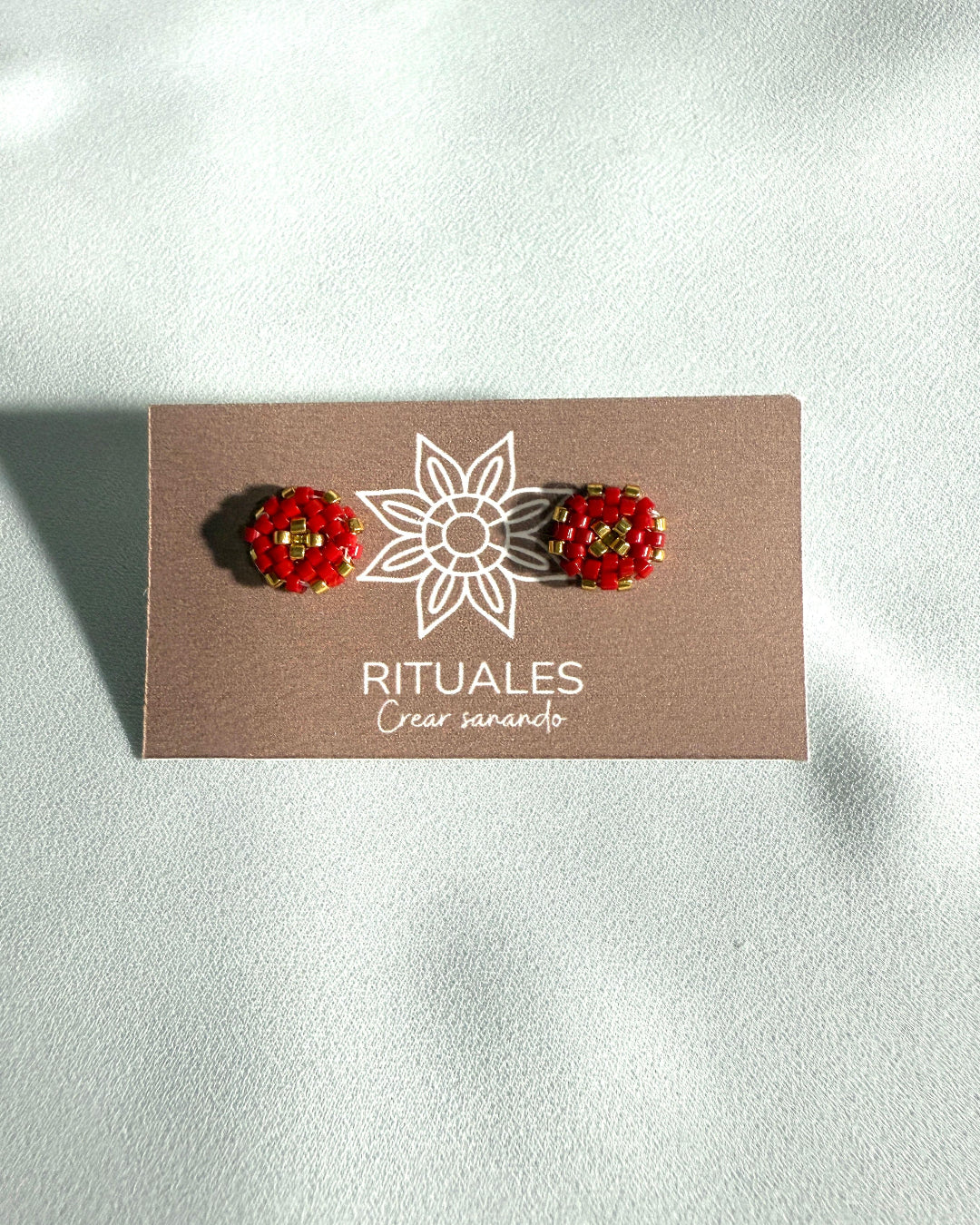 Topos circulares rojos