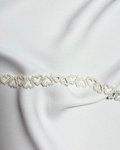 Pulsera corazones blancos