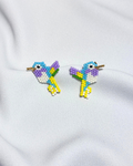 Aretas espíritu colibrí amarillo